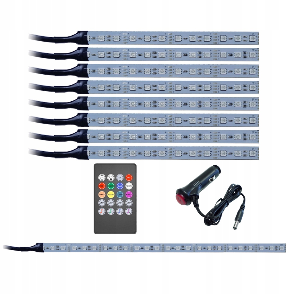 Blink Led kabiny auta Rgb 8x30 cm Music nosič