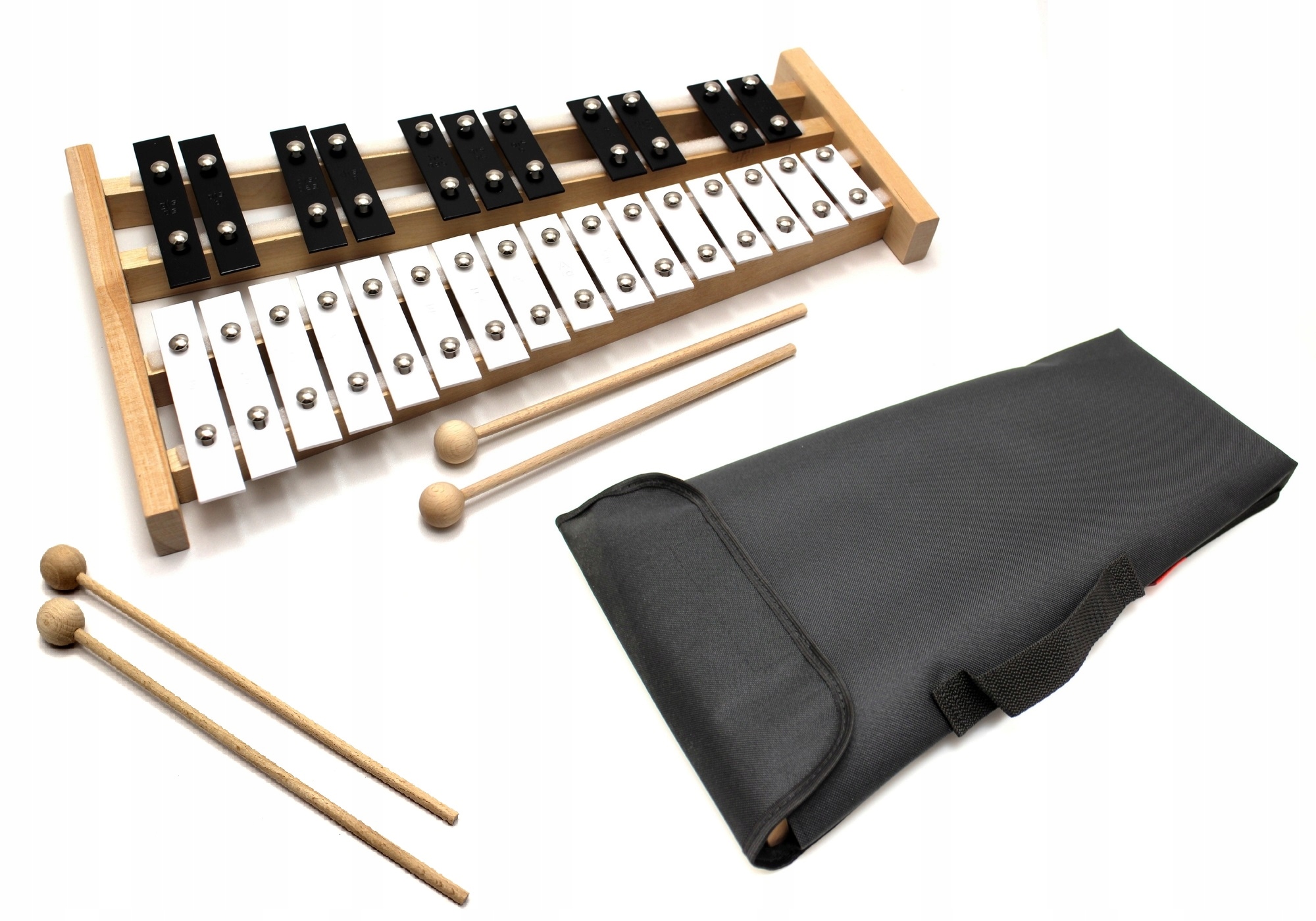 DZWONKI Chromatyczne Cymbałki + CZARNY +4 PAŁKI