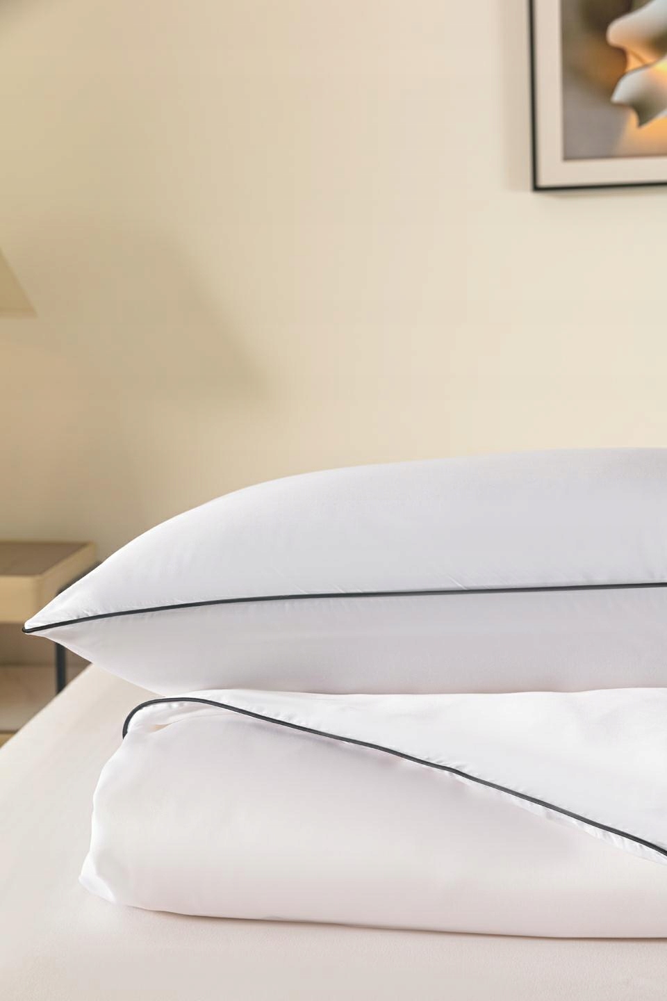 Posteľná Bielizeň 220*200 Bambusová Biela Čierna Biza