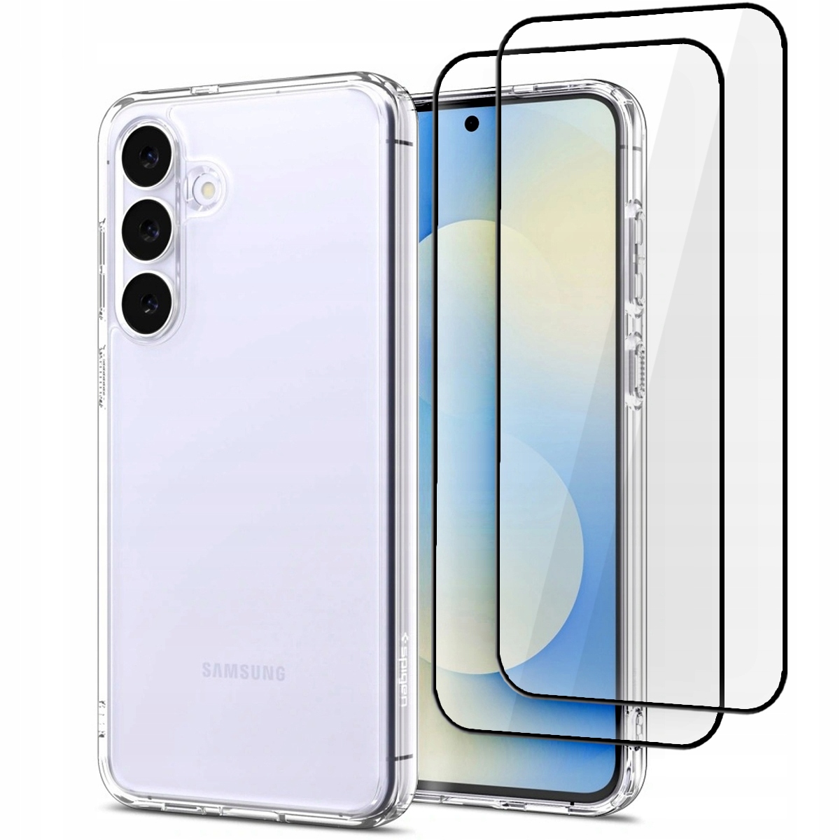 Przezroczyste Etui Spigen Szkło 2szt do Galaxy S25 Fe, Idealnie Spasowane