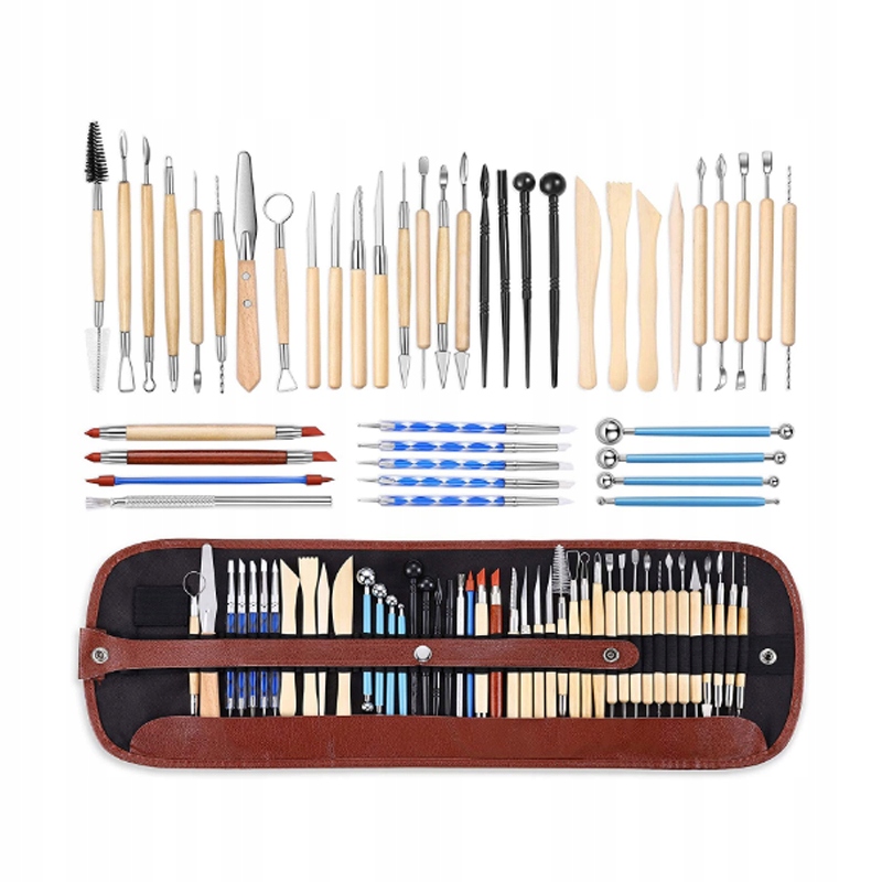 Zestaw Narzędzi do CERAMIKI RZEŹBIENIA GLINY 43W1