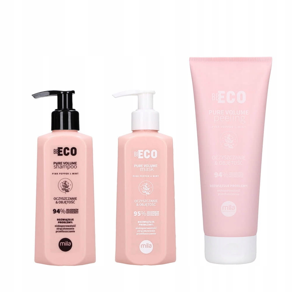 Be Eco Volume zestaw szampon peeling objętość