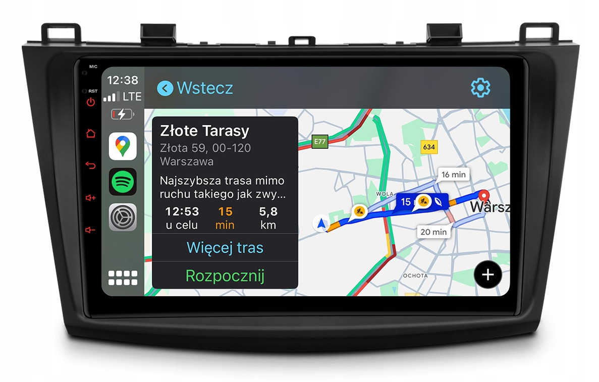 Mazda 3 2009-2013 Rádio Navigace Android Carplay Mapy 8GB/128GB Dsp