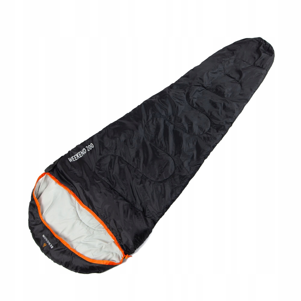 Spací pytel Mumie Weekend 200 Black Bergson 80 x 230 cm levý a pravý