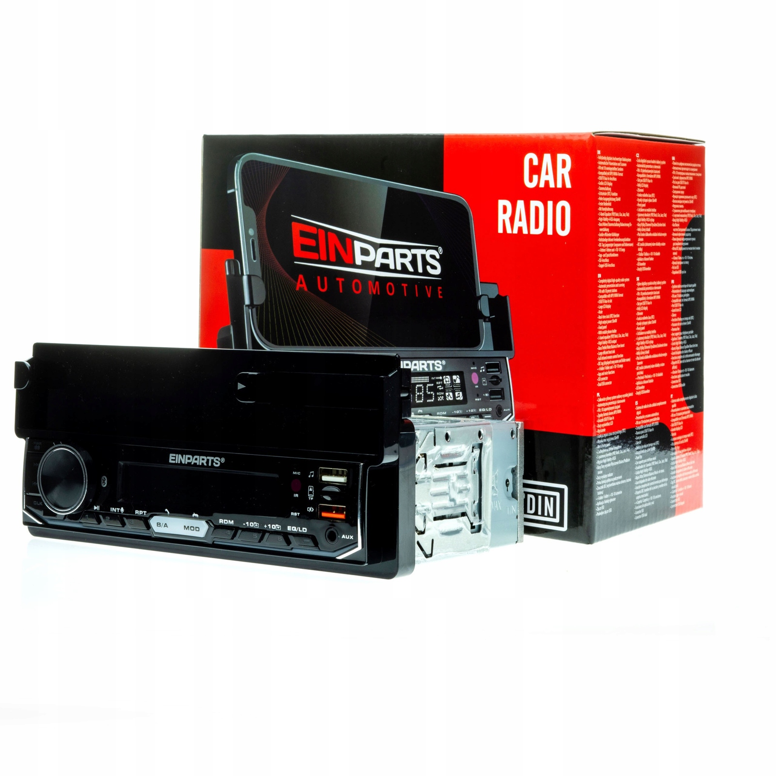 EPCR14 Rádio 1 Din Usb Micro Sd Bt s držákem na telefon a aplikací