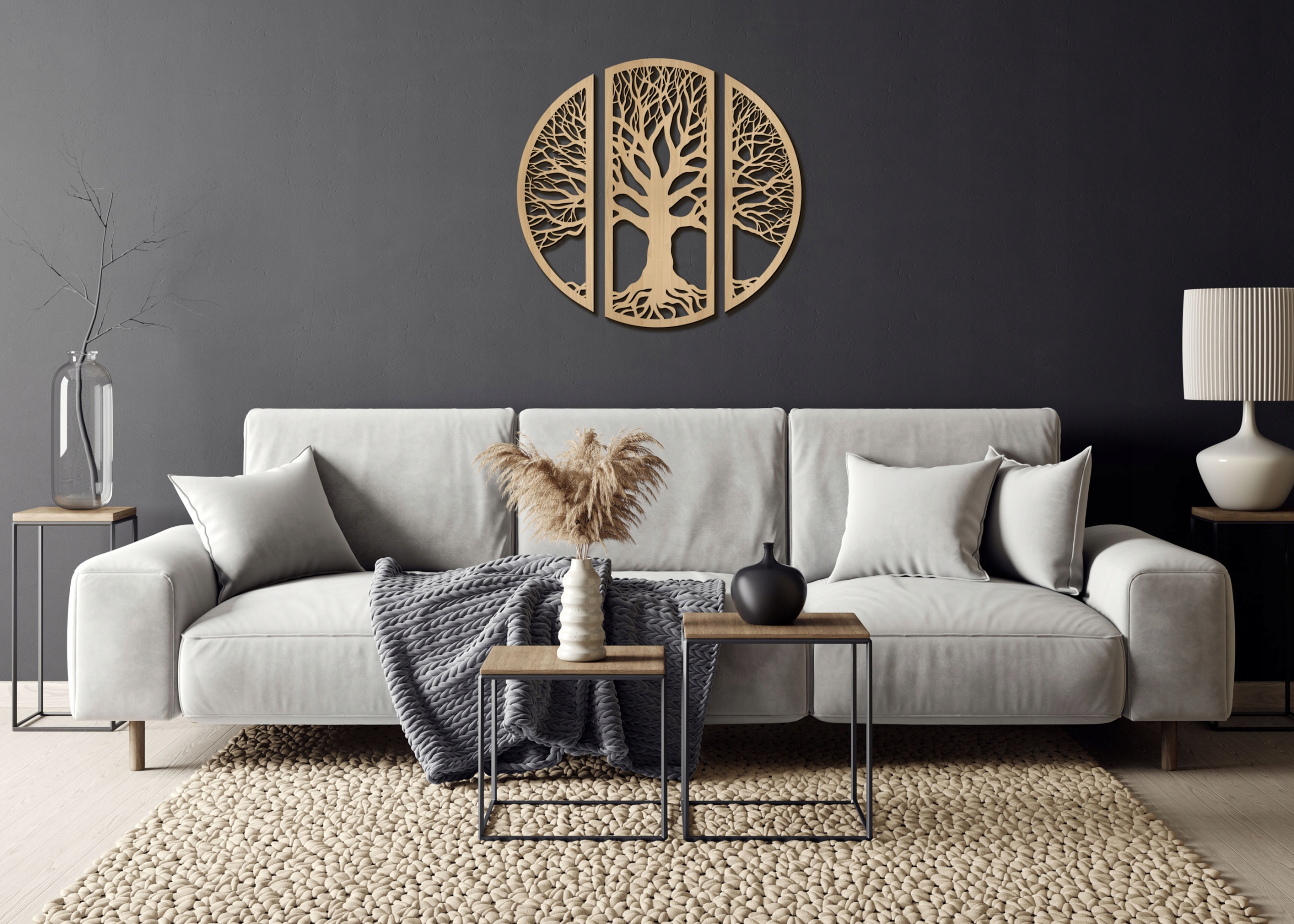 Dekoracyjne Panele Drewniane, Tryptyk Drzewo Życia Szerokość produktu 100 cm