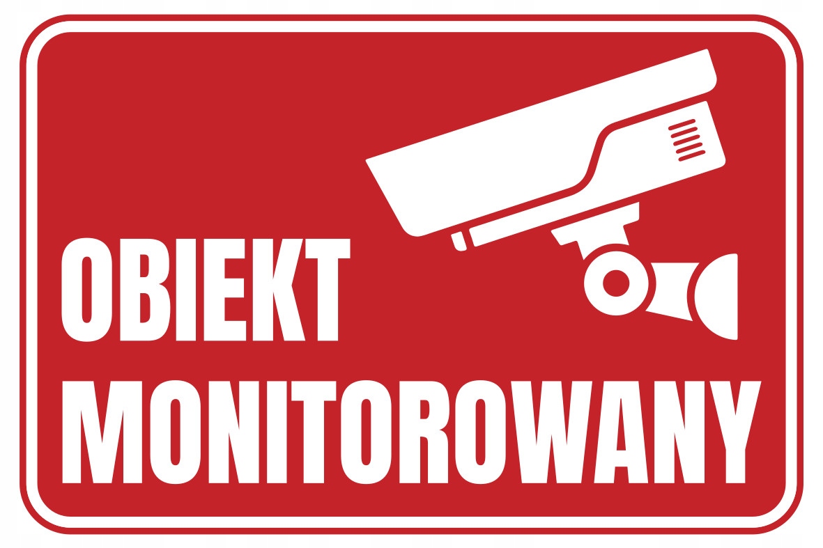 Tabliczka OBIEKT MONITOROWANY 30X20cm Marka inna