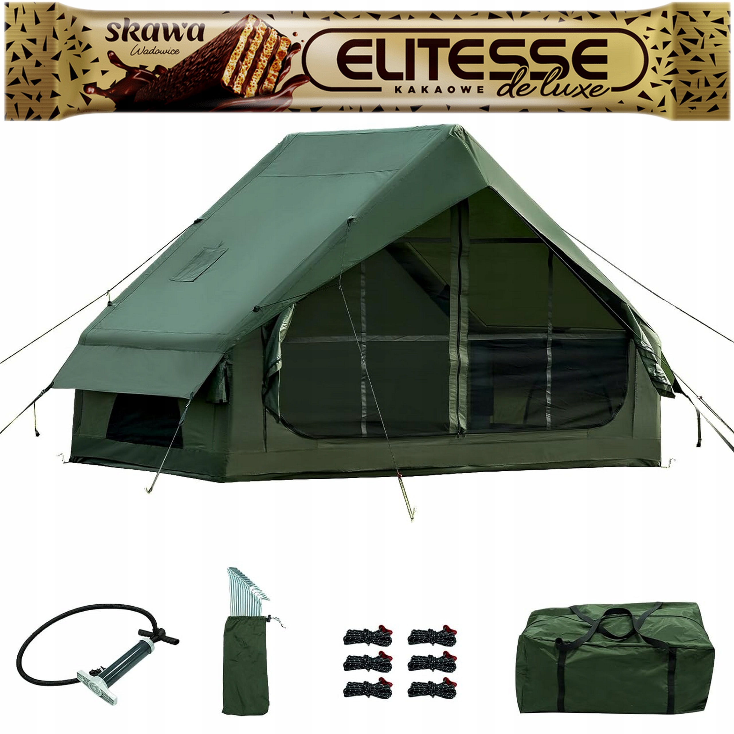 Nadmuchiwany namiot kempingowy Wodoszczelny 2-4 osób Powietrzny domek 3x2m