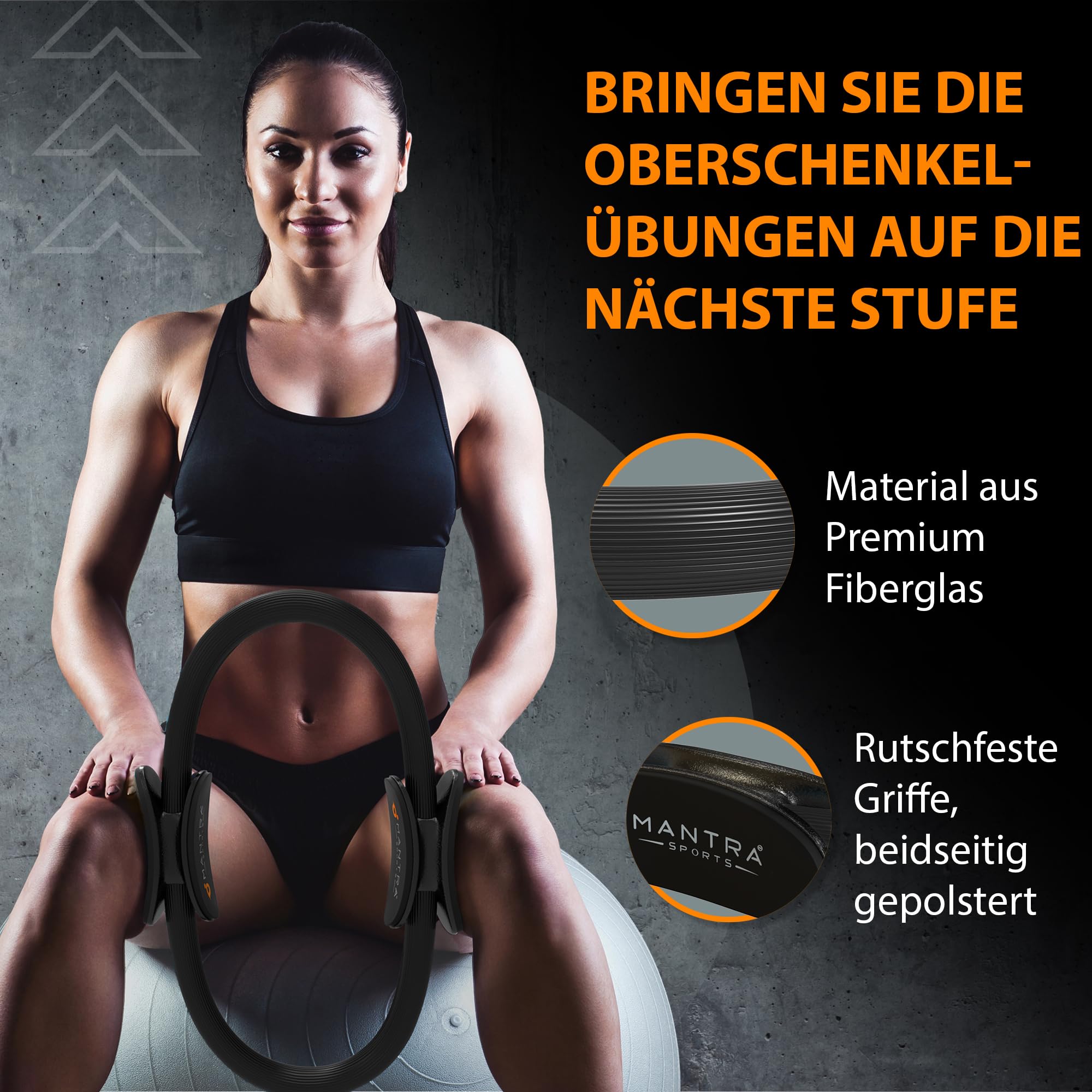 MANTRA SPORTS Pilates Ring Trening Fitness Dla Kobiet i Mężczyzn W Domu — miniatura 5