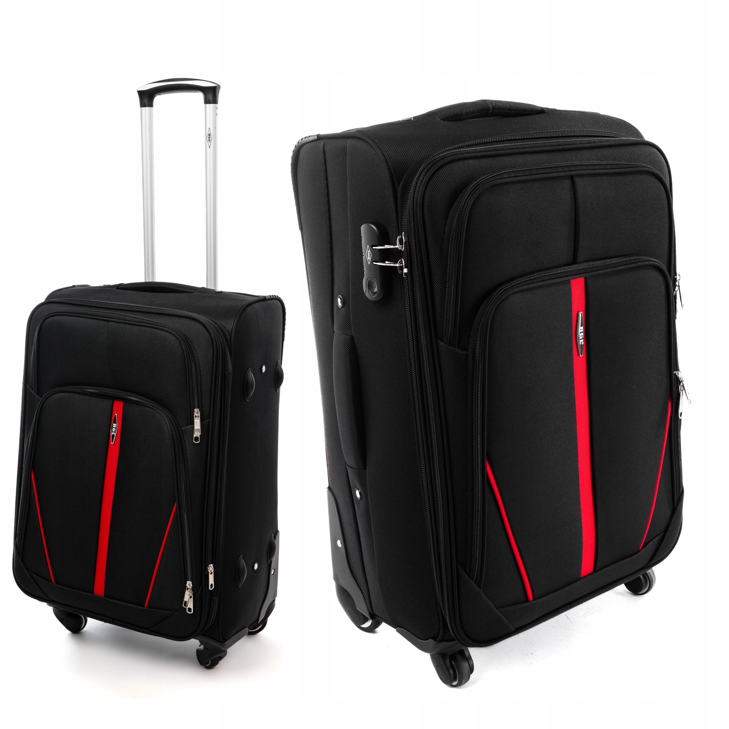 RGL DUŻA WALIZKA PODRÓŻNA XXL 4 KÓŁKACH materiałowa miękka