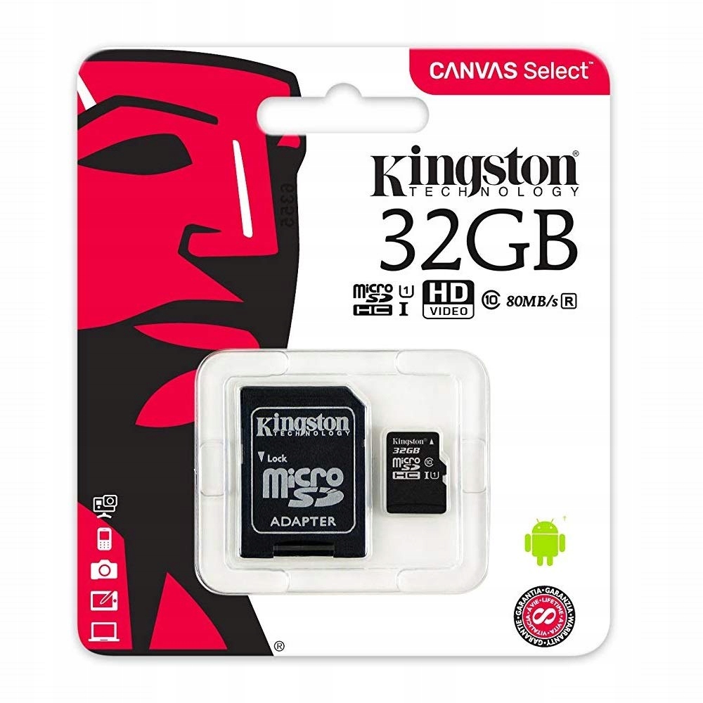 Karta micro SD 32 GB konfiguracja do oprogramowania R4i Dual-Core EAN (GTIN) 5903802416701