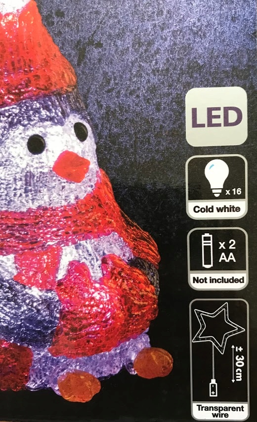 Figurka świąteczna z oświetleniem LED COLD WHITE Motyw zwierzęta