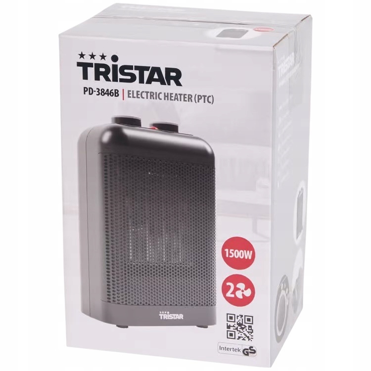 Termoventilátor Farelka keramický 1500W Tristar PD-3846B Černý