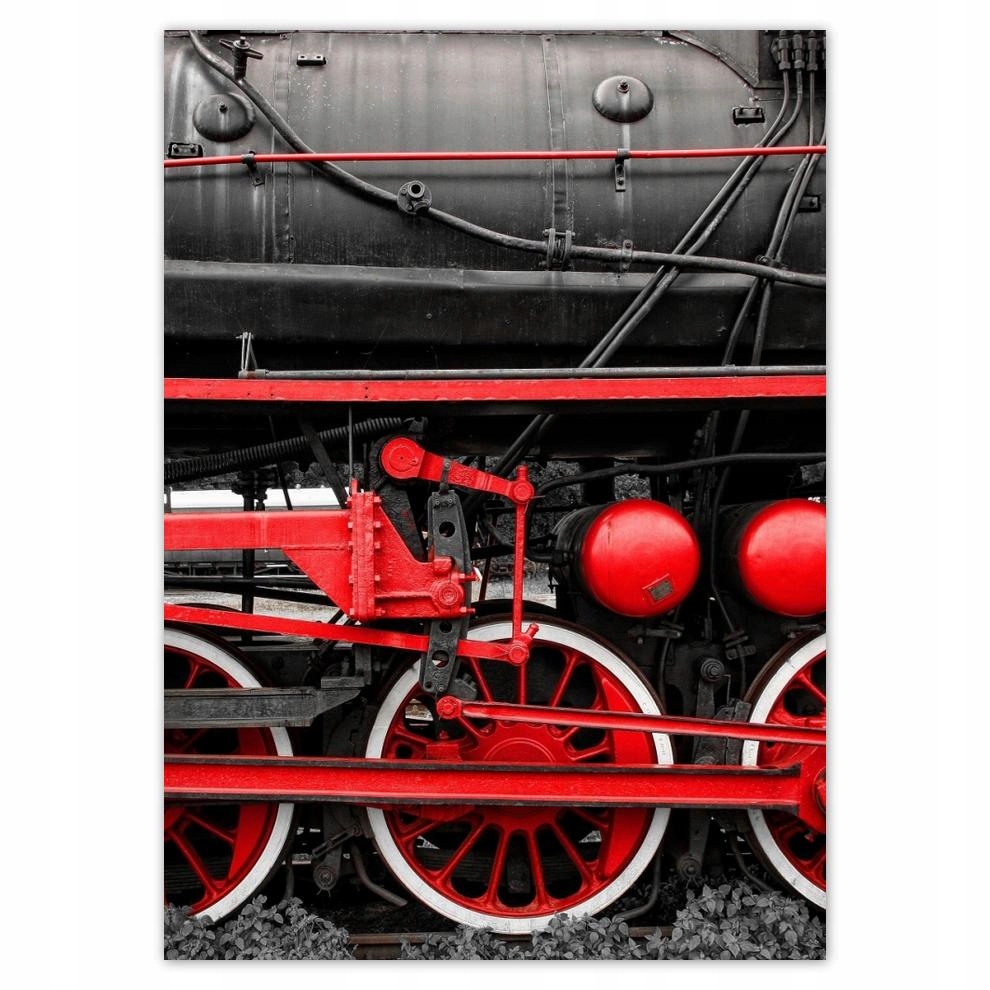 

Naklejki 50x70 Czerwone koła napędowe