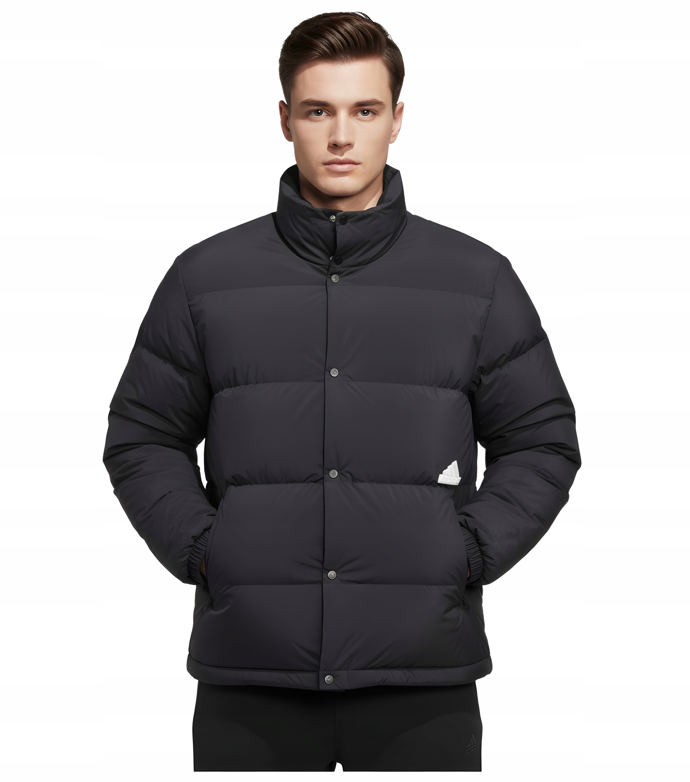 Pánská zimní bunda adidas sportovní teplá prošívaná s se stojáčkem Puff Jkt L