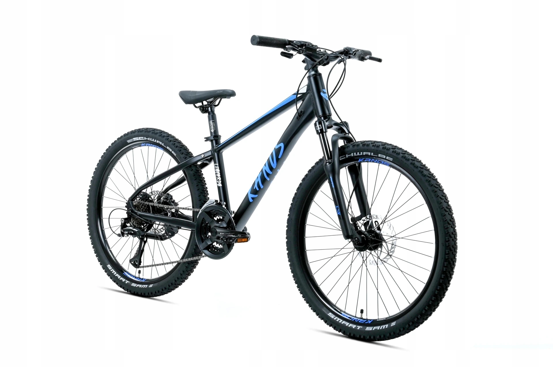 Rower młodzieżowy Mtb 24 Kands Leopardo Alu hydraulika czarno-niebiesk 2026