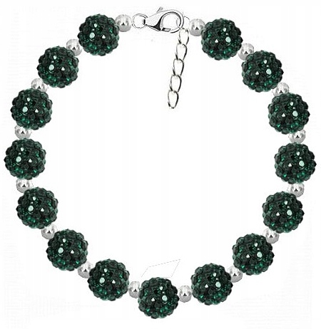 

Srebrna bransoletka shamballa Swarovski srebro