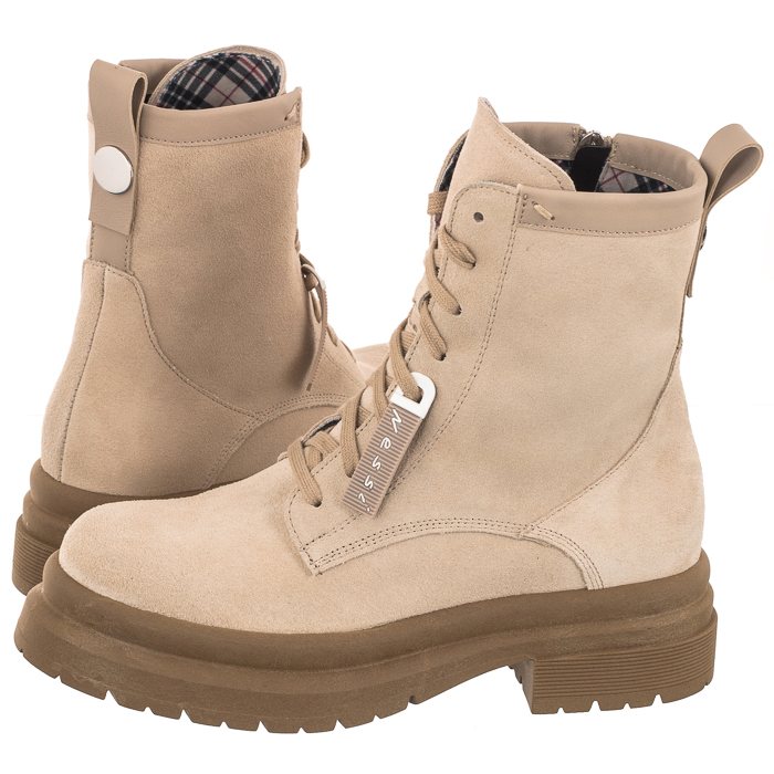 Dámské boty Trapery Nessi Béžová 22374 W4 Béžová