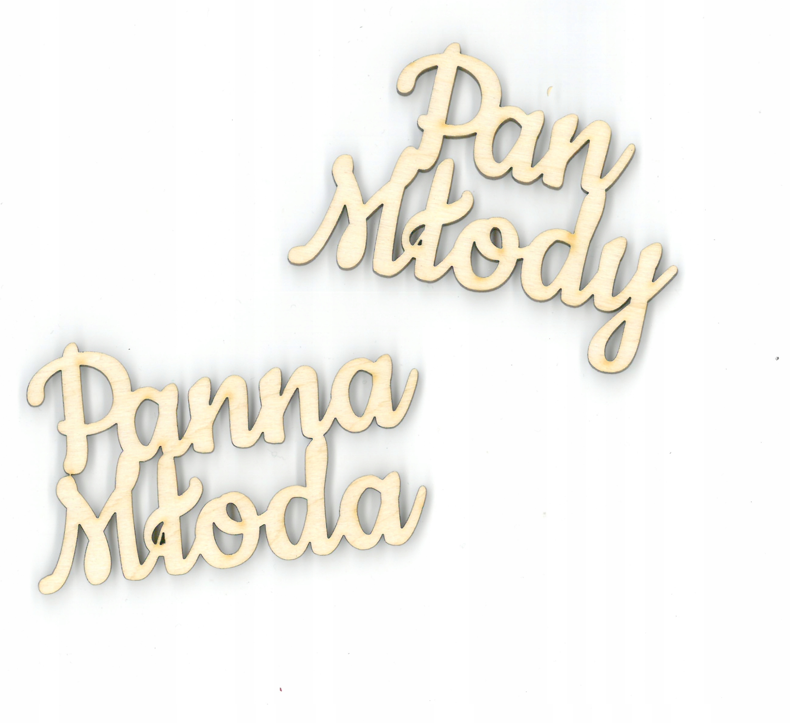 Drewniane Napisy Panna Młoda Pan Młody DUŻE