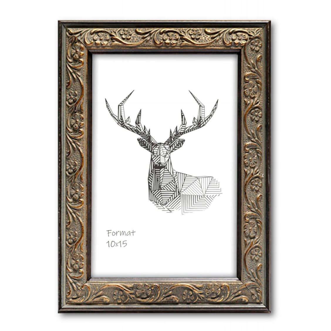 

Ramka na Zdjęcia Rama Ozdobna Złota Patyna 10x15