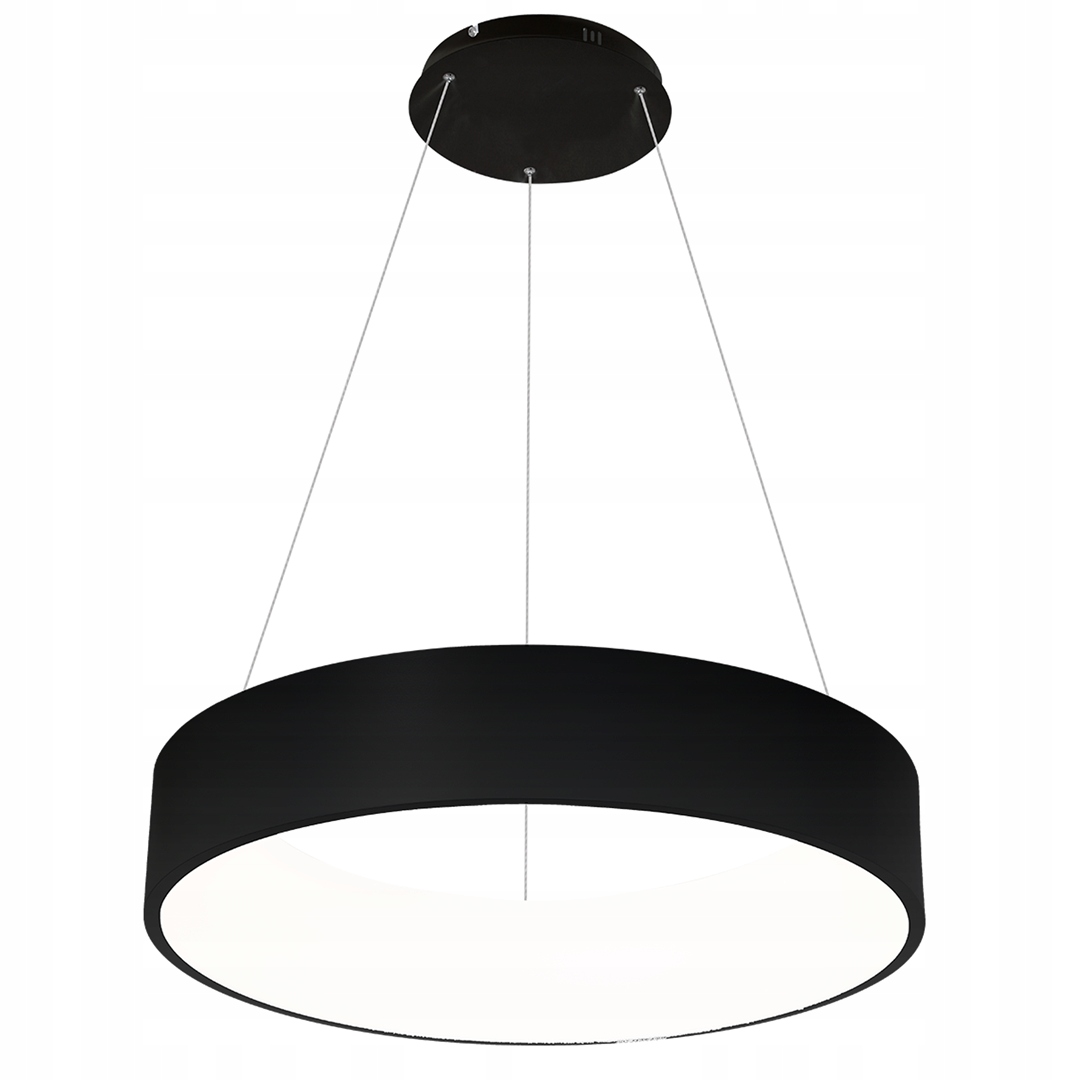 Klasická okrúhla Led lampa Ohio Black nad stôl