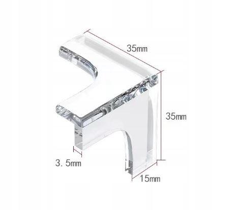 4x ZABEZPIECZENIE NA ROGI KANTY MEBLI SZAFKI STÓŁ Kolor przezroczysty