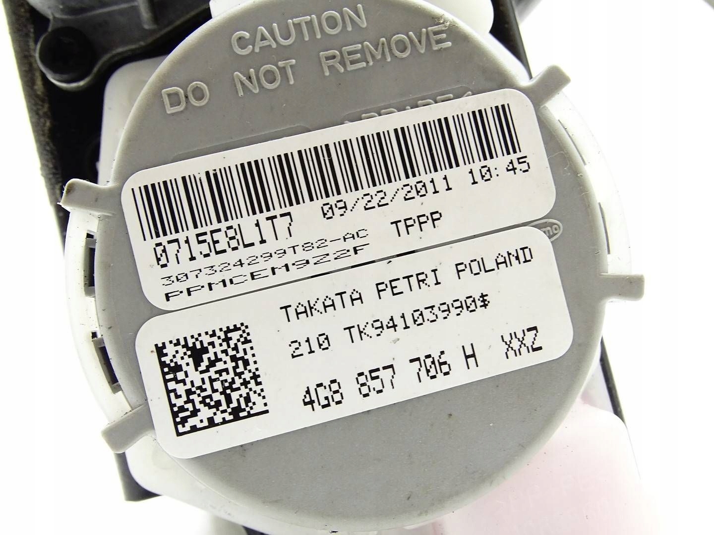 tension belt safety right front front AUDI A7 4G 4G8857706H