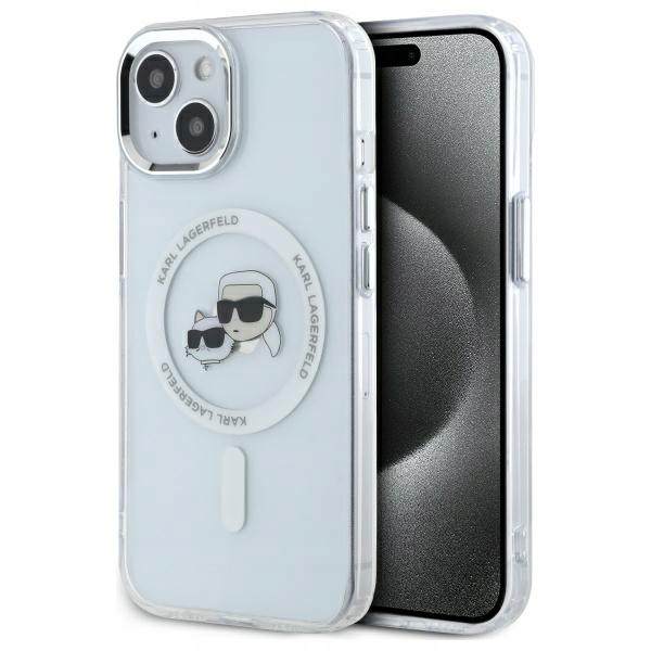 Karl Lagerfeld KLHMP14SHLSKCH iPhone 14 6.1" bílý/bílý hardcase IML Metal