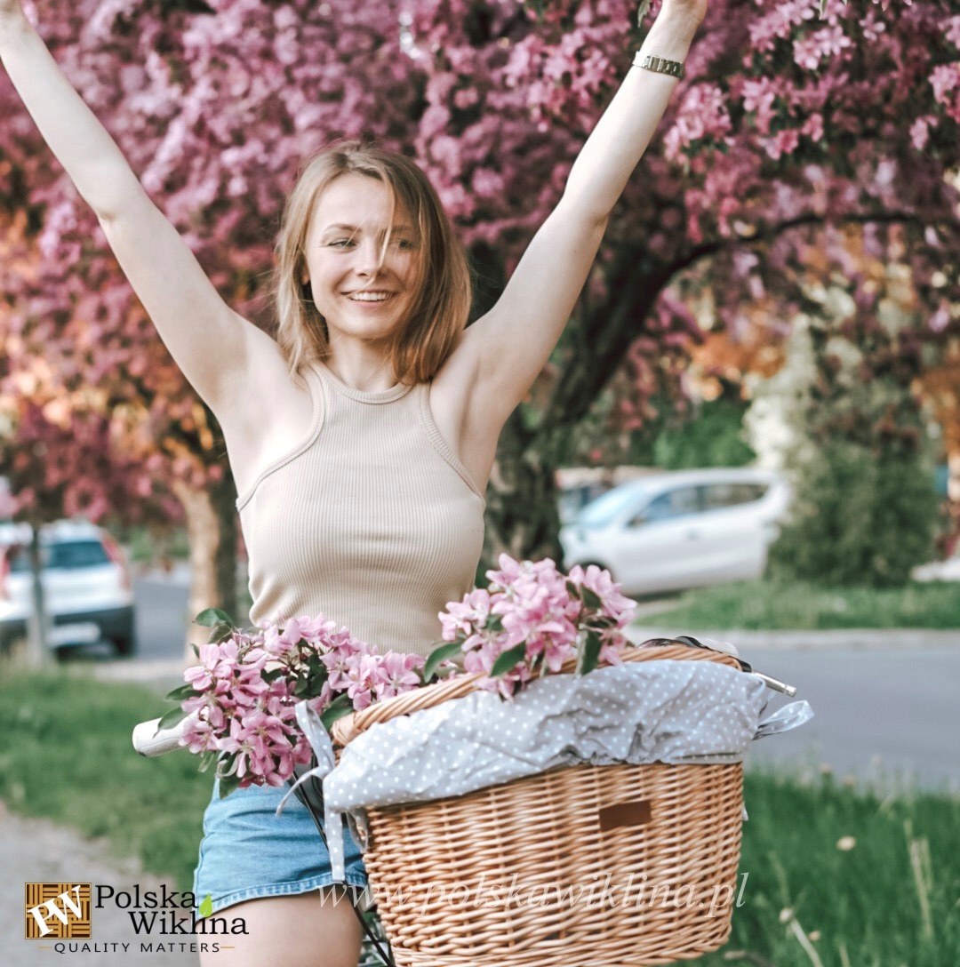 KOSZ NA ROWER wiklinowy natural na zakupy + wkład Waga 1000 g