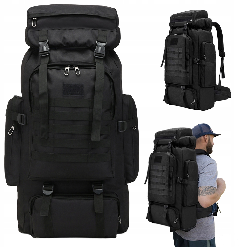 Duża Plecak Wojskowy Taktyczny Militarny 75L Ergonomiczny Nośny Trekking