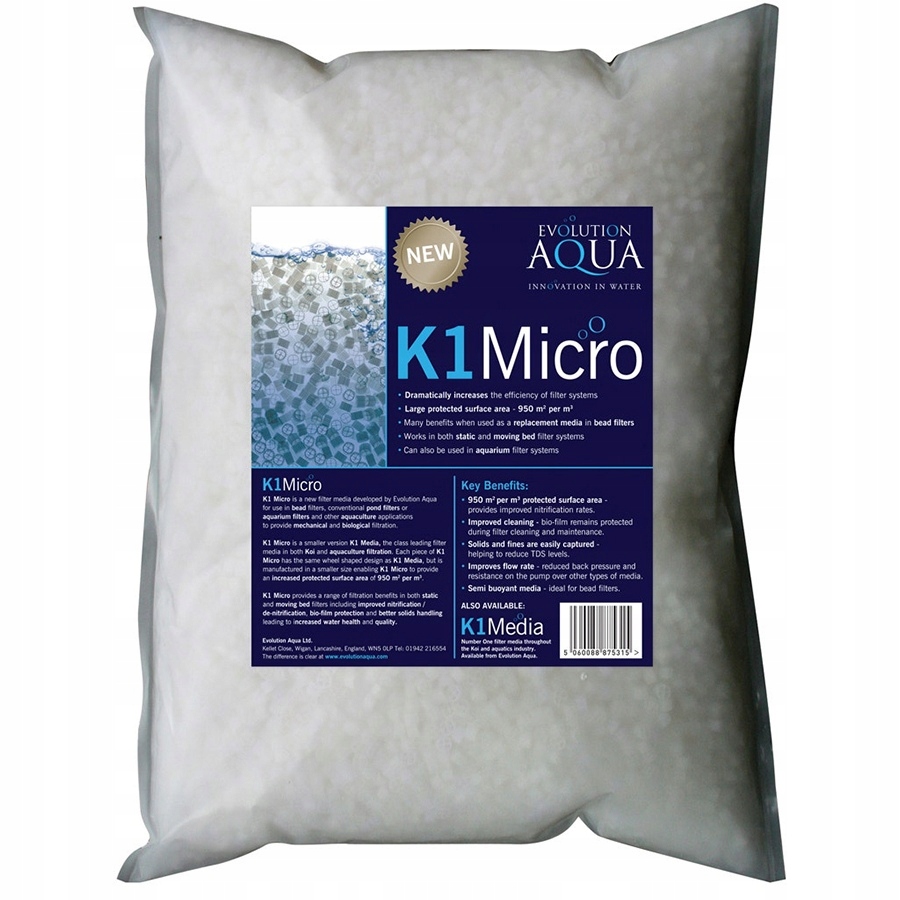 Levně Evolution Aqua K1 Micro 25l pohyblivá filtrační vložka "Kaldnes"