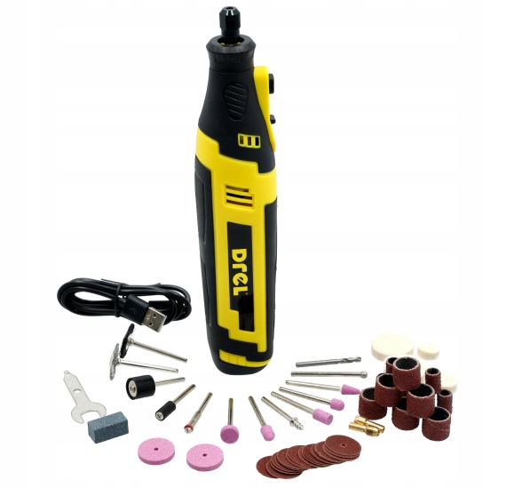 Akumulátorová Mini Přesná Bruska Usb 5000-30000 Ot/min 60 Příslušenství