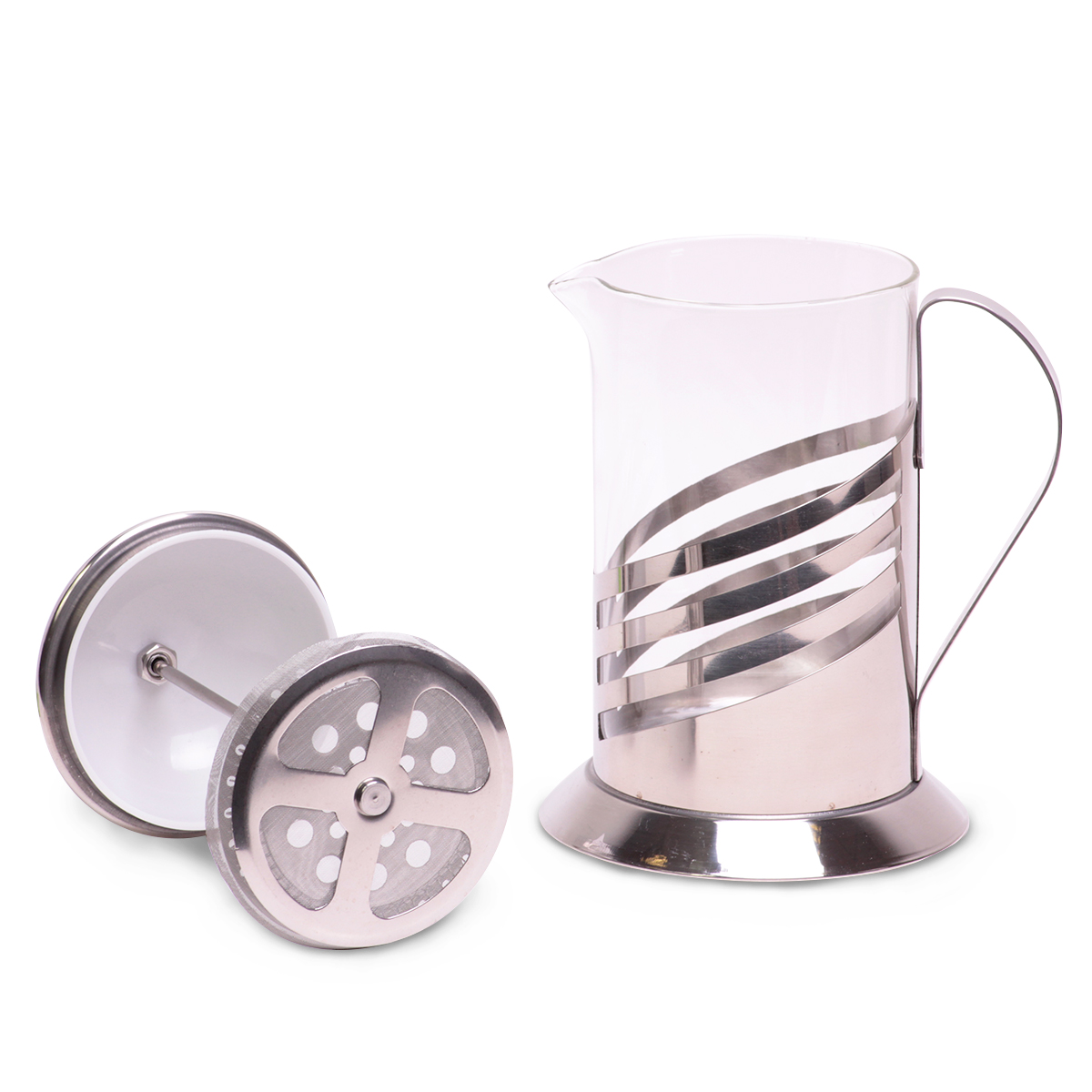 Szklany ZAPARZACZ do HERBATY KAWY 800 ml KAMILLE Materiał szkło