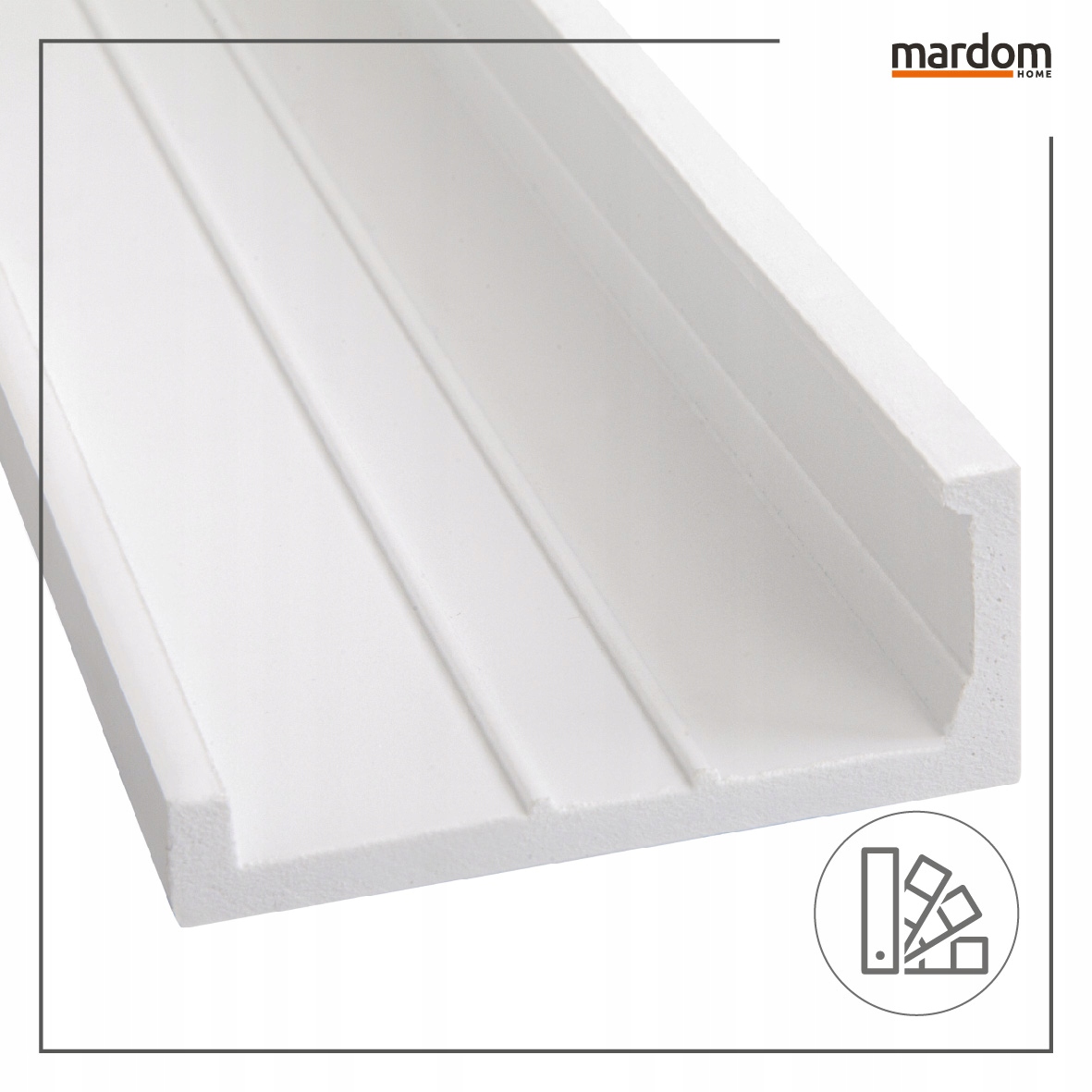 LISTWA MASKOWNICA OSŁONA KARNISZA POD LED DECO MARDOM 2m Wysokość 10 mm