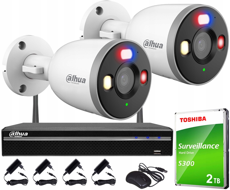 Monitorovací sada Wifi 3MPx 2 kamery F3D-PV Dahua WiFi rekordér 2TB