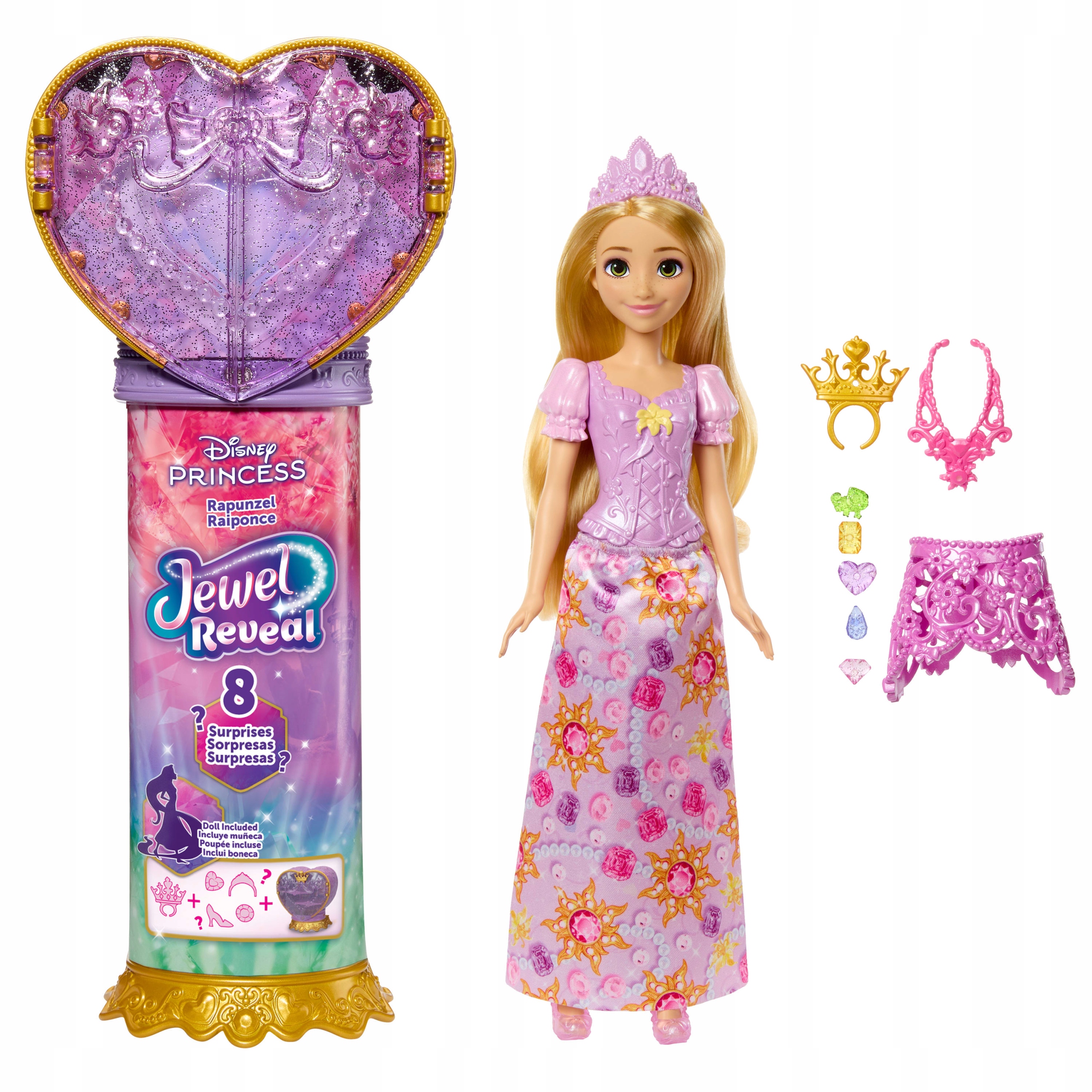 Disney Princess Jewel Reveal Lalka księżniczka Roszpunka Zabawka JLK28
