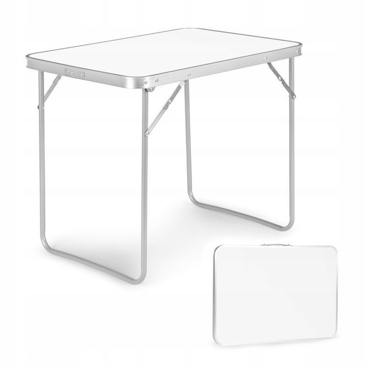 Stolik turystyczny stół kempingowy składany 70x50cm biały aluminiowy Kod producenta HTA70 WHITE