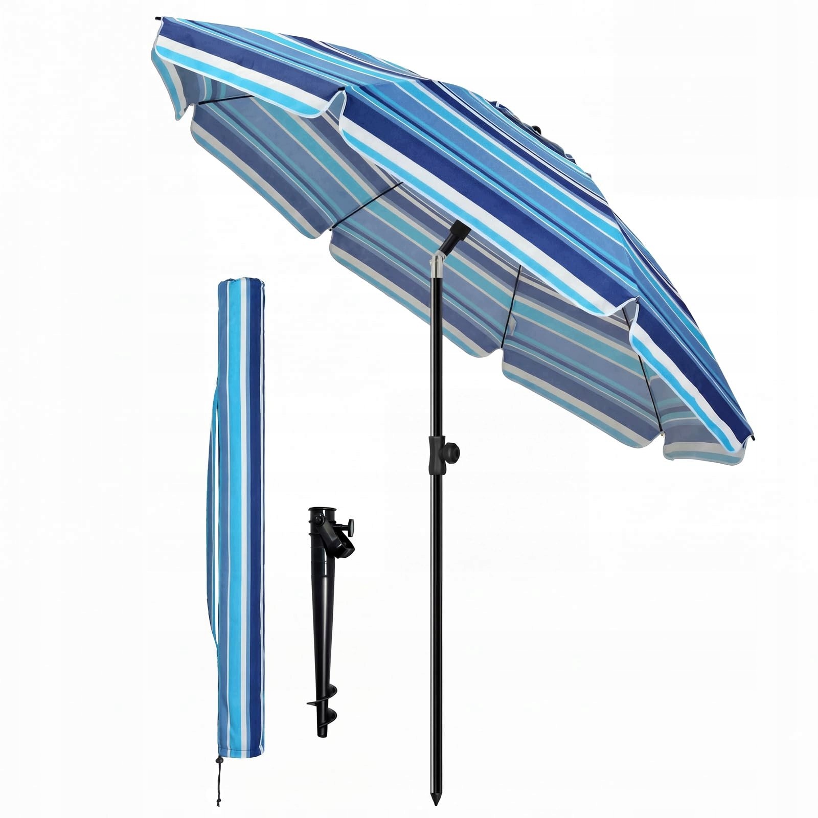 Parasol ogrodowy Vounot 2m, nachylony, ochrona Uv 50+