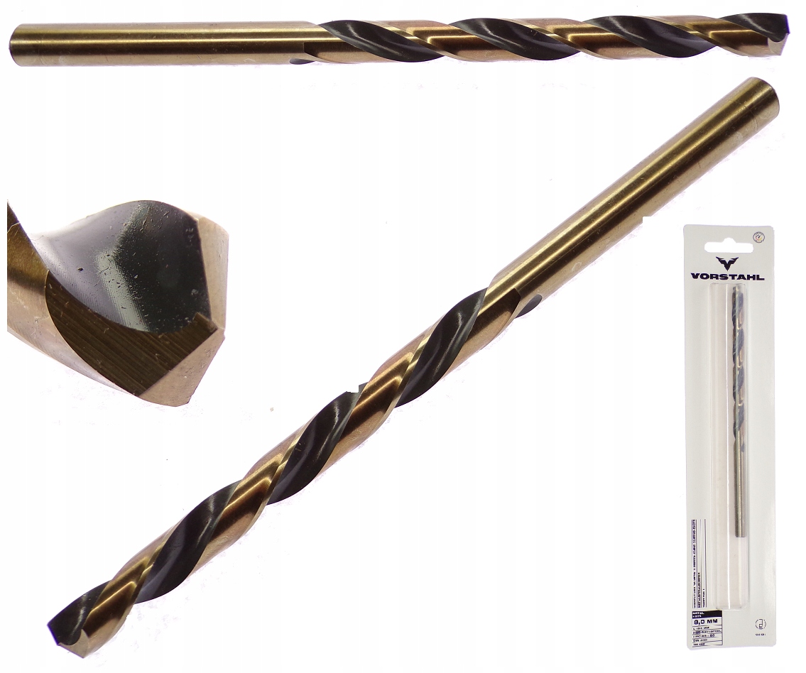 

Wiertło Do Metalu 8MM 8x165 Długie Hss Wydłużone