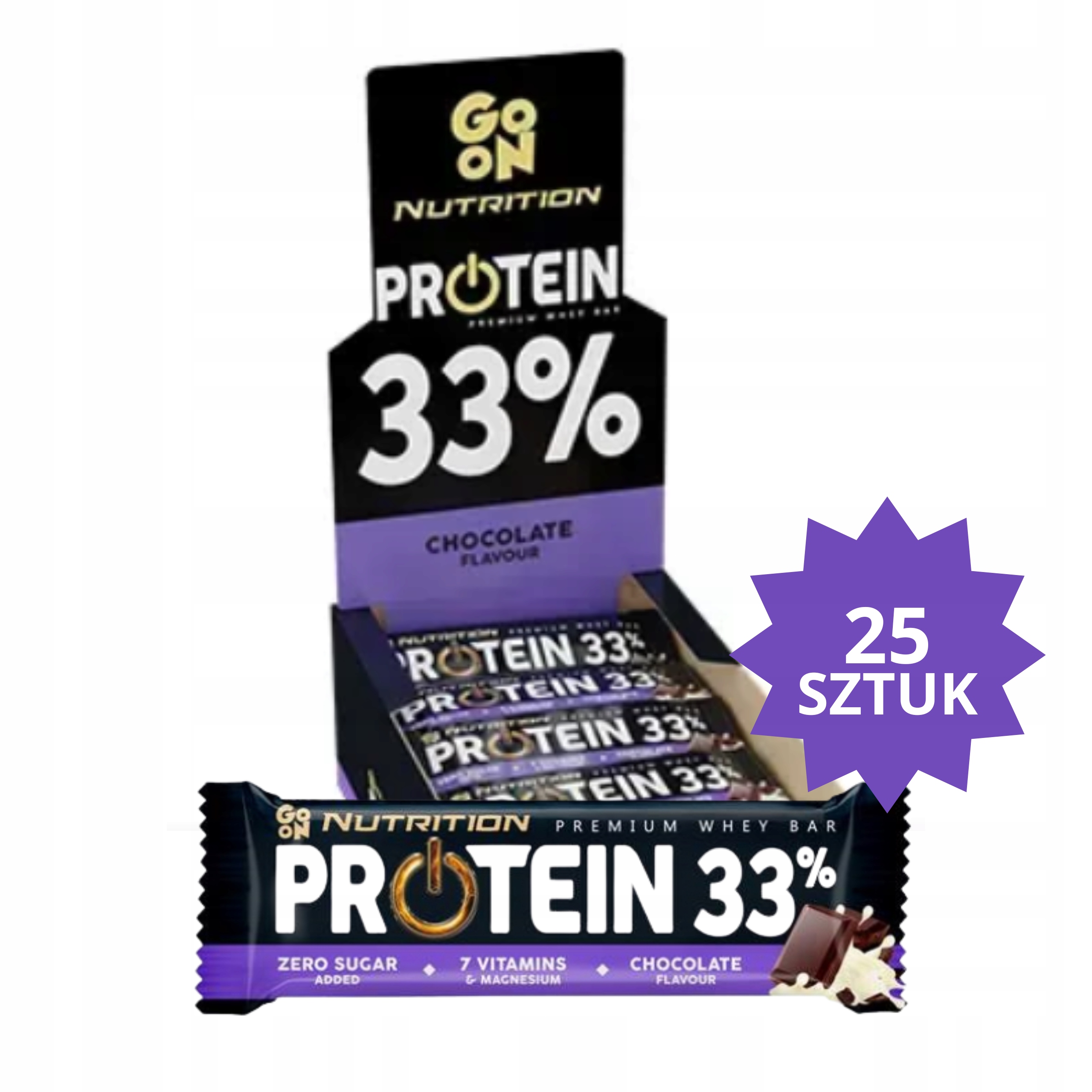 Baton proteinowy Go on Nutrition 33% Sante czekoladowy zestaw 25sztx50g