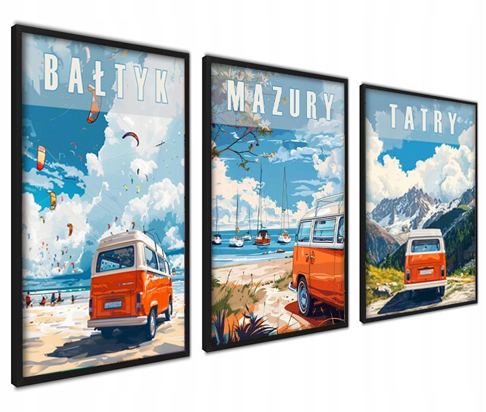 Plagáty Balt Mazury Tatry Vintage Van Kamping Cestovanie Obrazy V Ráme