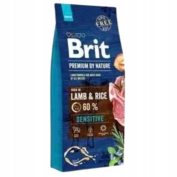 Levně Brit Premium Adult Sensitive 15 kg jehněčí maso a rýže