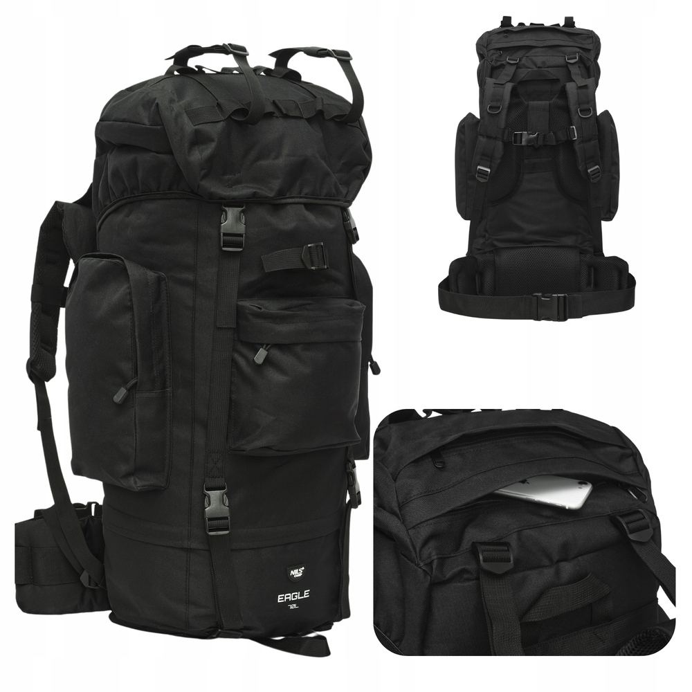 Batoh taktický vojenský sportovní horský s rámem 70 L