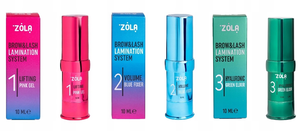 Zola Sada pro laminování obočí a řas Classic System Color Lab 1+2+3