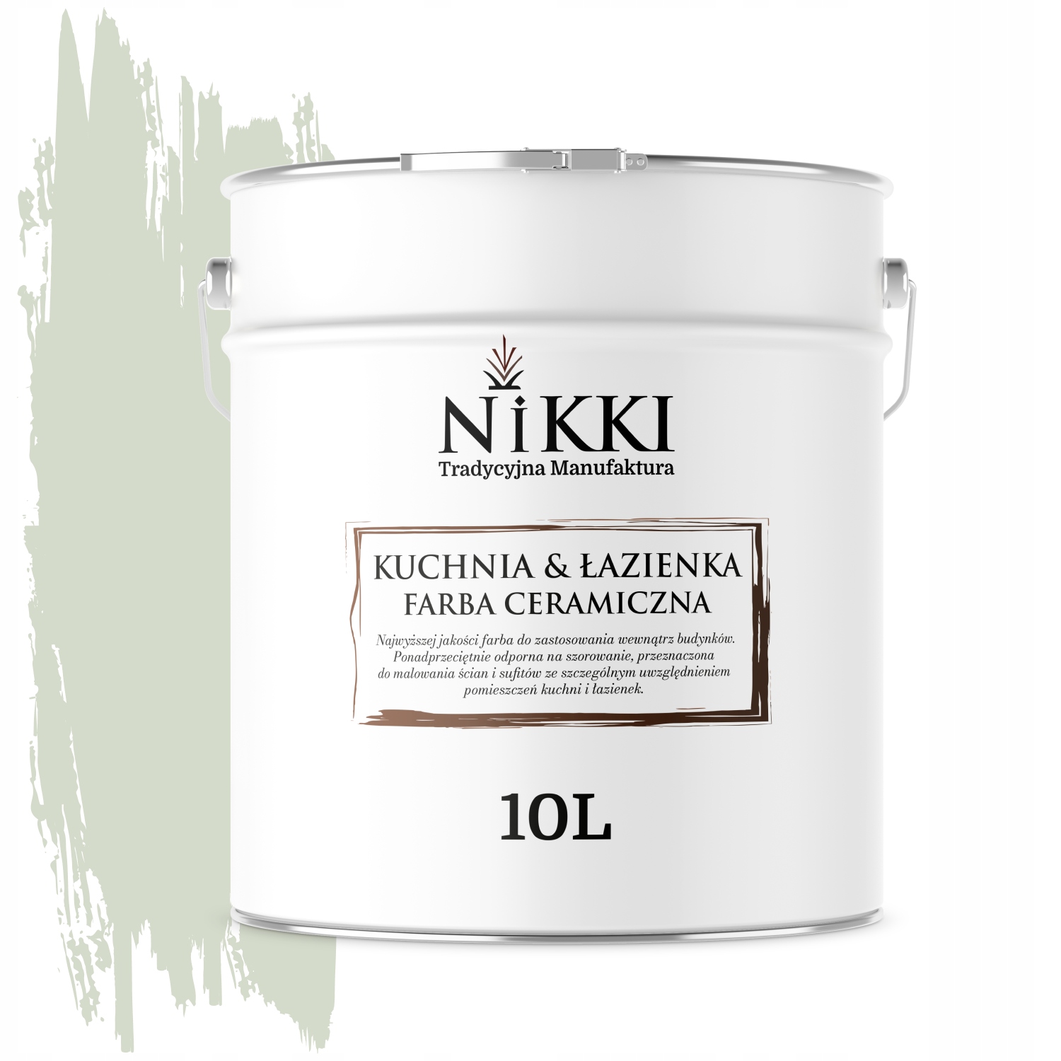 Keramická Farba Kuchyňa Kúpeľňa Olivová Svetlá H2068 Mat 10 L Nástenná