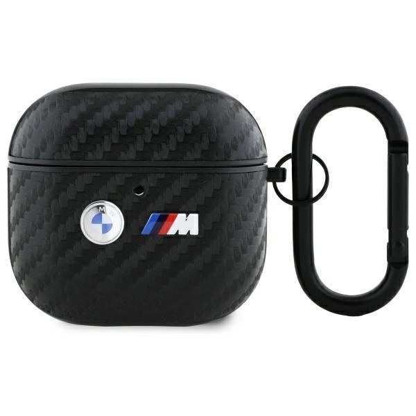 Etui Bmw Carbon Double Metal Logo na AirPods 4 czarne
