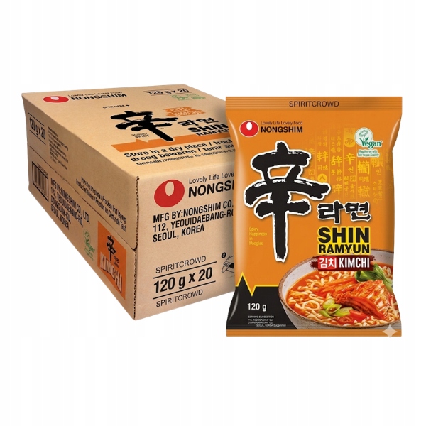 Sada 20 x 120 g Instantní těstoviny Ramen Kimchi od značky NongShim