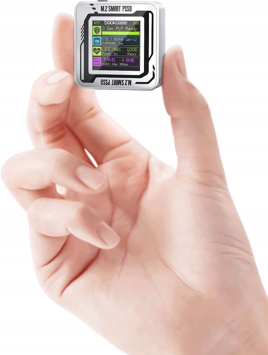 Obudowa Ssd Nvme M.2 Dockcase Usb 3.2 Gen 2 Inteligentny Monitor 2 Tb