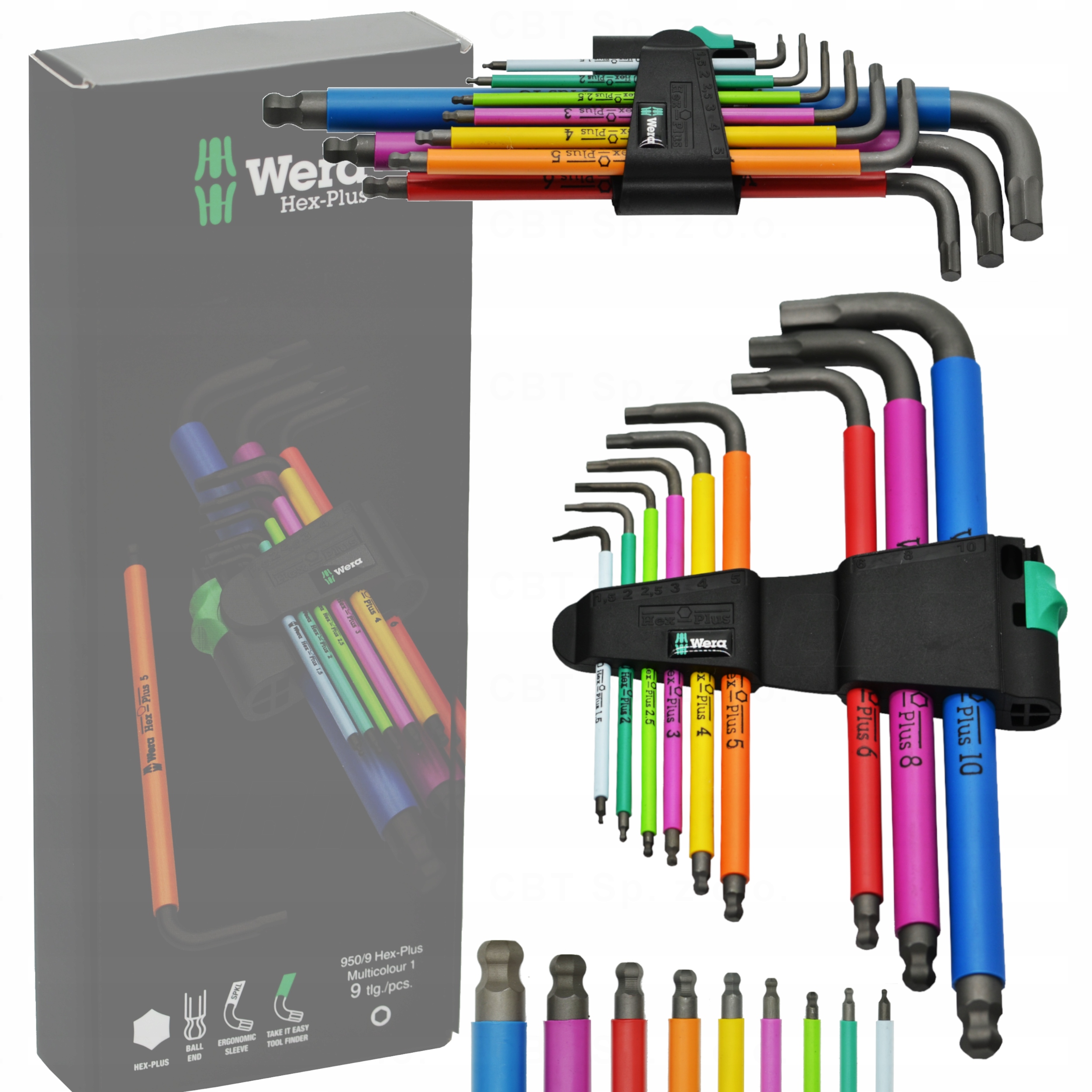 Zestaw Kluczy Trzpieniowych Klucze Imbusowe Z Kulką 1,5-10 mm Wera 073593