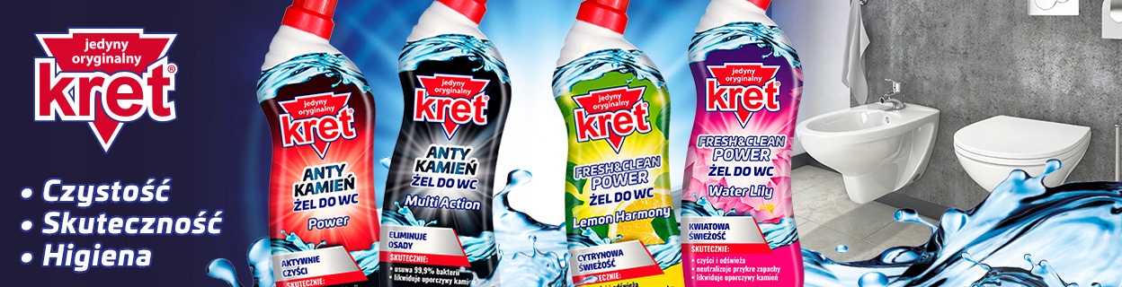 KRET Płyn do Toalet Power Fresh Clean MIX 2x700 Kod producenta 5900931034769